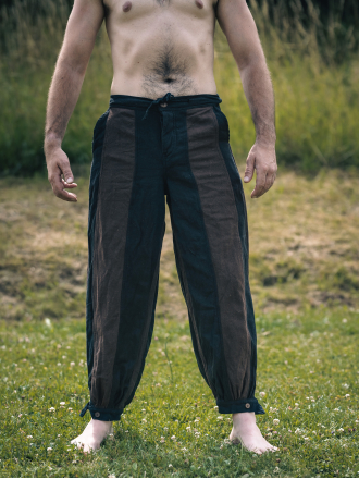 Trollfelsen_Mittelalter_Gewandung_Ritter_Hose_Tristan_Gesteift_Schwarz_Braun