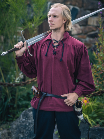 Trollfelsen_Mittelalter_Hemd_Edward_Maroon